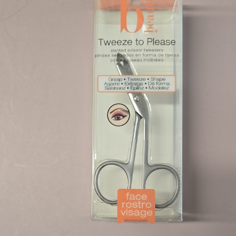 Silver Tweezers with Scissor Handle